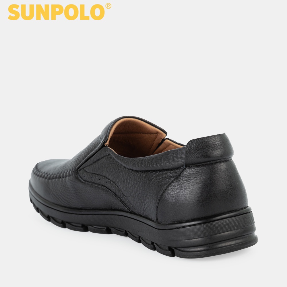 Giày lười nam Da bò cao cấp SUNPOLO đi làm công sở, đi chơi Màu Đen/Nâu - MU1732
