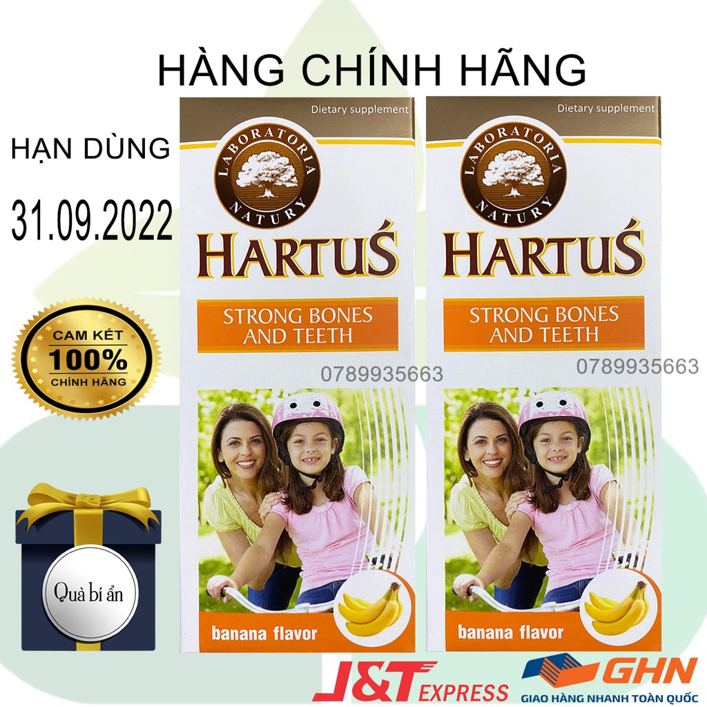 Hartus Canxi Nhập Nhẩu Châu Âu - Bổ sung Canxi,Vitamin K+D3 Từ 4 Tháng Tuổi- Phát Triển Chiều Cao Tối Đa