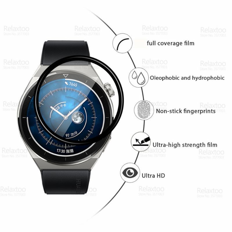 Huawei GT3 PRO 46mm - Miếng dán cường lực 3D chống trầy màn hình dành cho Huawei GT3 Pro 46mm