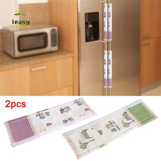 Bộ 2 miếng bọc tay cầm tủ lạnh thêu họa tiết chống tĩnh điện