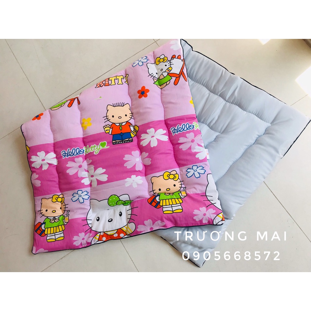 Nệm cho bé đi học coton 100% chần gòn mềm êm 75*150cm - nệm cho bé ngủ