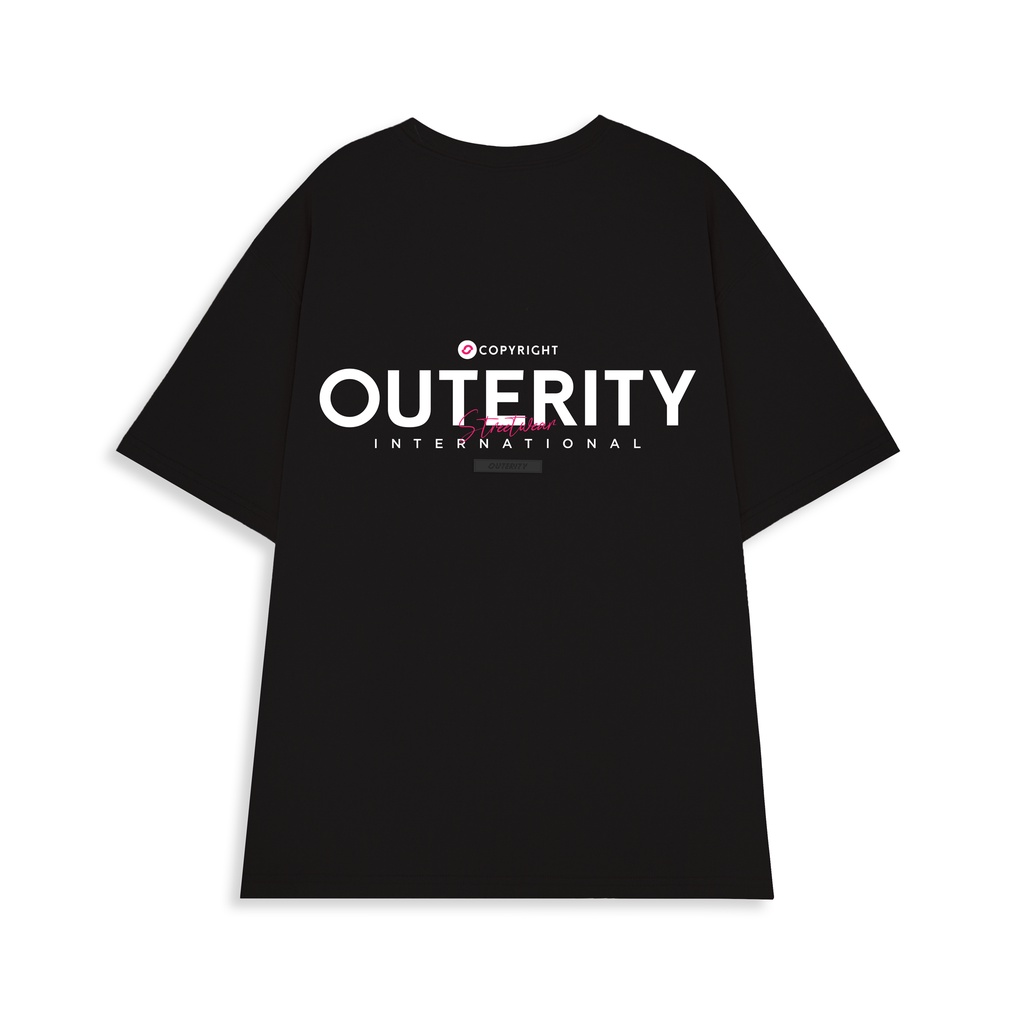 Áo thun nam nữ local brand unisex Outerity Multifont v3.0 / ORT.B 137
