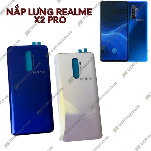 Nắp lưng máy Realme X2 pro màu xanh