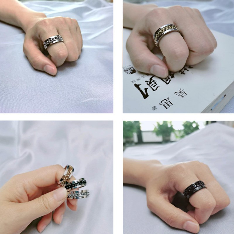 Nhẫn Thép Titan Kiểu Dáng Đơn Giản Hợp Thời Trang