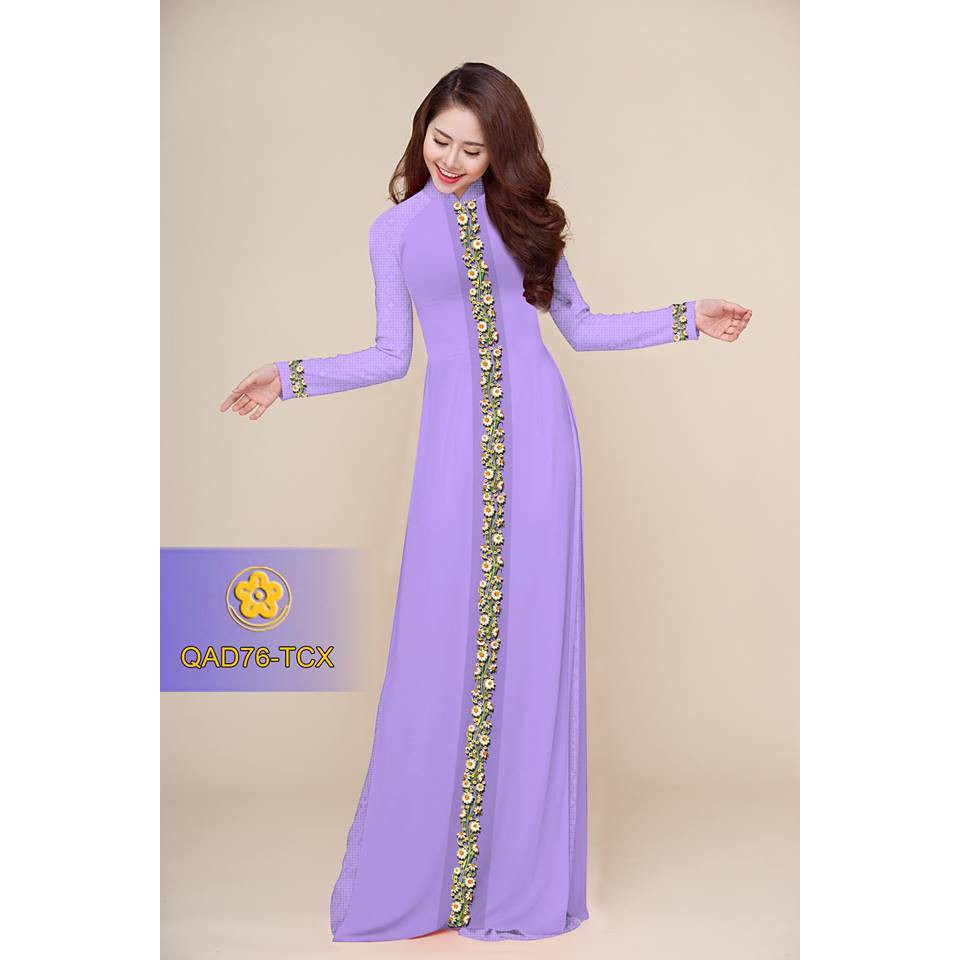 Vải Áo Dài Tằm Ý, Lụa Nhật  QAD76