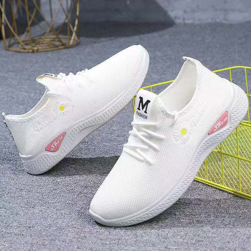 Giày thể thao nữ, giày sneaker chữ M hoa cúc, thông hơi đế cao su siêu mềm 2021 SP1