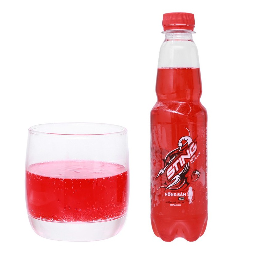 Thùng 24 chai nước tăng lực Sting hương dâu 330ml