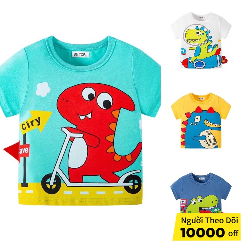 Áo thun cotton SOFFNY tay ngắn in hoạt hình thời trang mùa hè cho bé