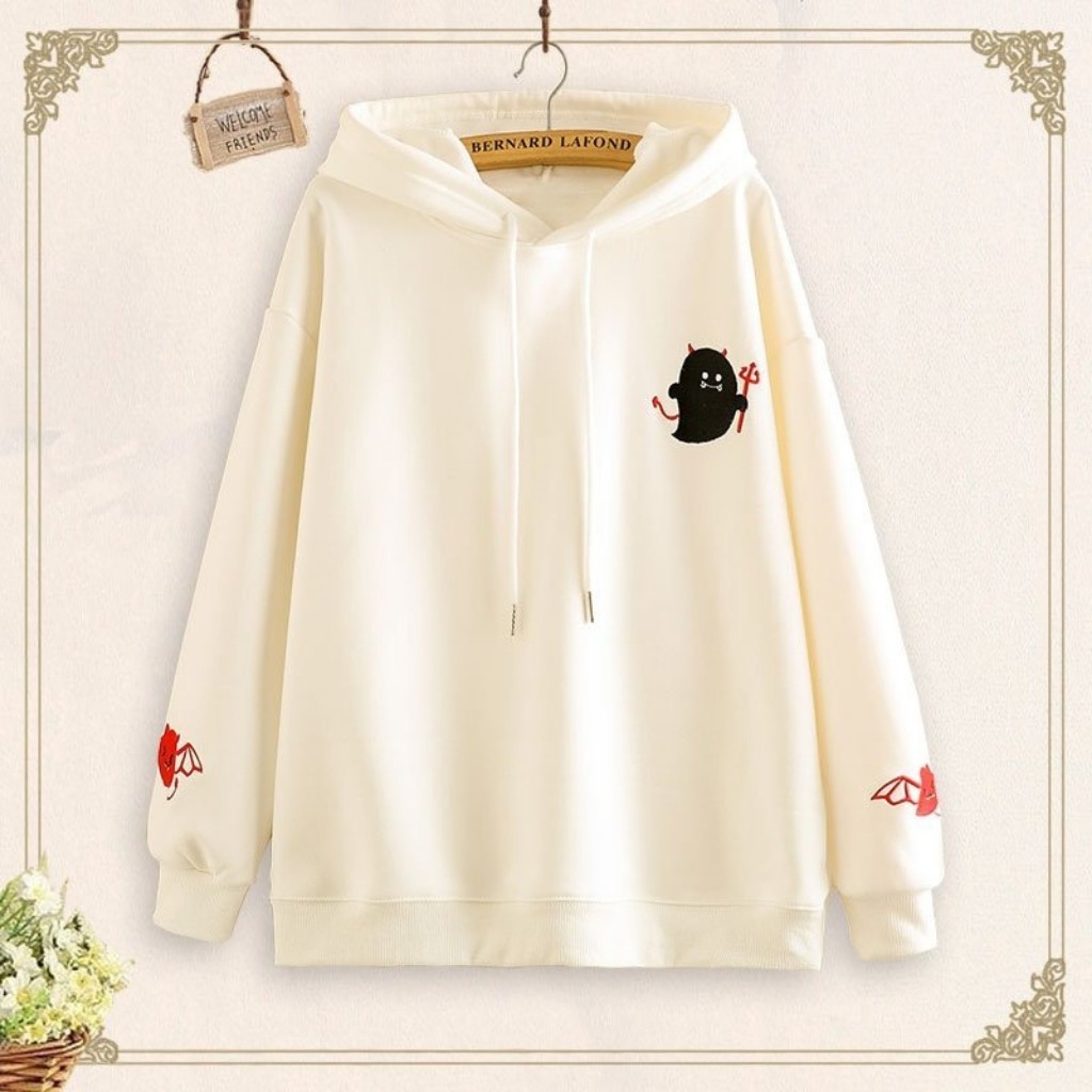 [HOT] Áo khoác nỉ Hoodie KN19 in hình quỷ dơi cute [ FREESHIP ]