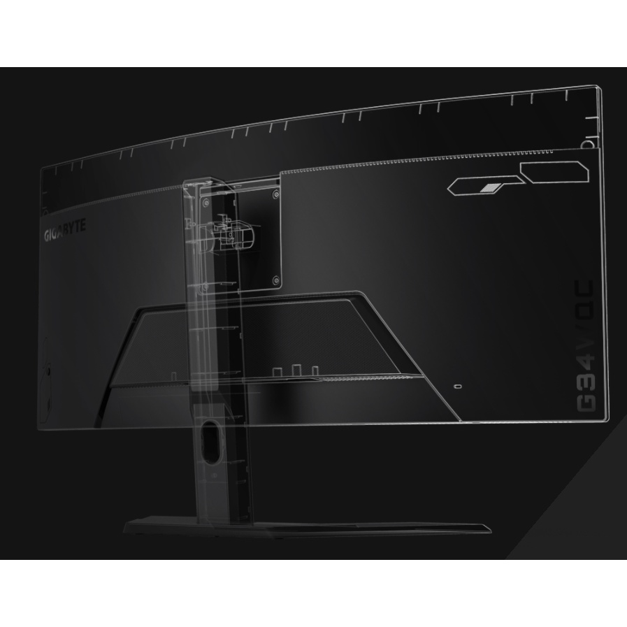 Màn Hình Cong Gaming Gigabyte G34WQC 3‎4 Inch Ultrawide (WQHD/VA/144Hz/1ms) - Hàng Chính Hãng
