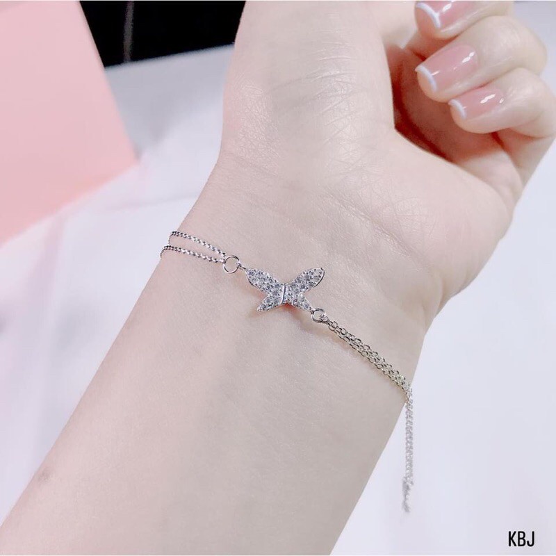 Lắc tay bạc hình bướm siêu xinh