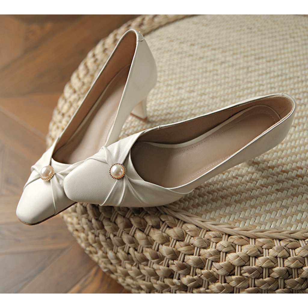 Giày cao gót nữ 5cm da mềm mẫu 2023 thời trang công sở - tiemgiaydazzling da679