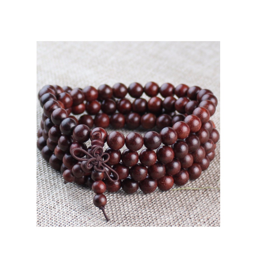 Vòng tay gỗ đàn hương đỏ 108 hạt nhiều kích thước VG9