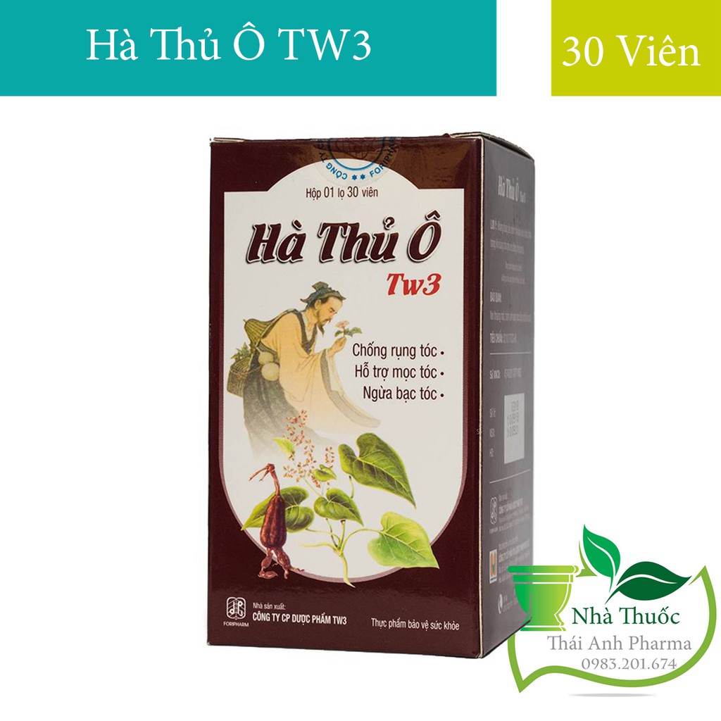 Hà Thủ Ô Tw3 - Viên Uống Chống Bạc Tóc, Giúp Đen Tóc