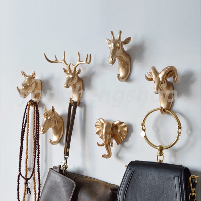 Móc Treo Đồ Gắn Tường Hình Sừng Động Vật DIY