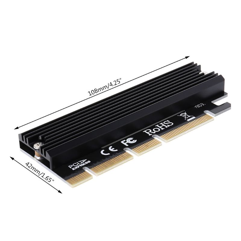 Thẻ Chuyển Đổi PCI-E 3.0 x16 Sang PCIe Và AHCI SSD Kèm Tản Nhiệt Cho M.2