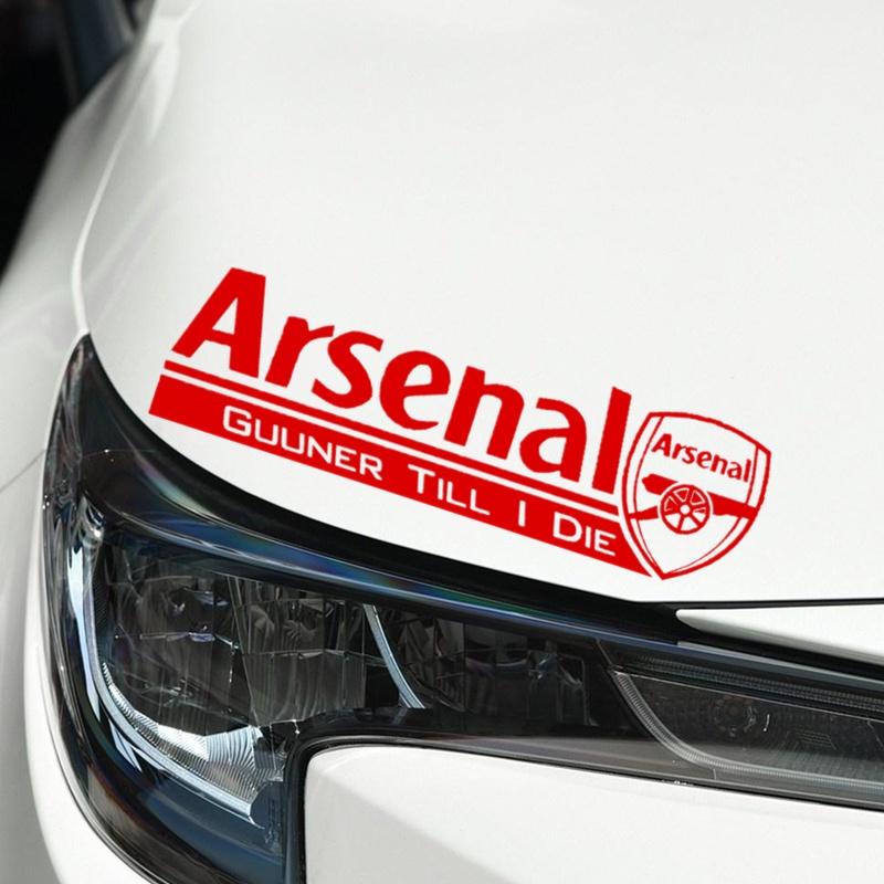 Sticker Arsenal Gunner Till I Die Phản Quang Dán Trang Trí Kính Chắn Gió Xe Hơi