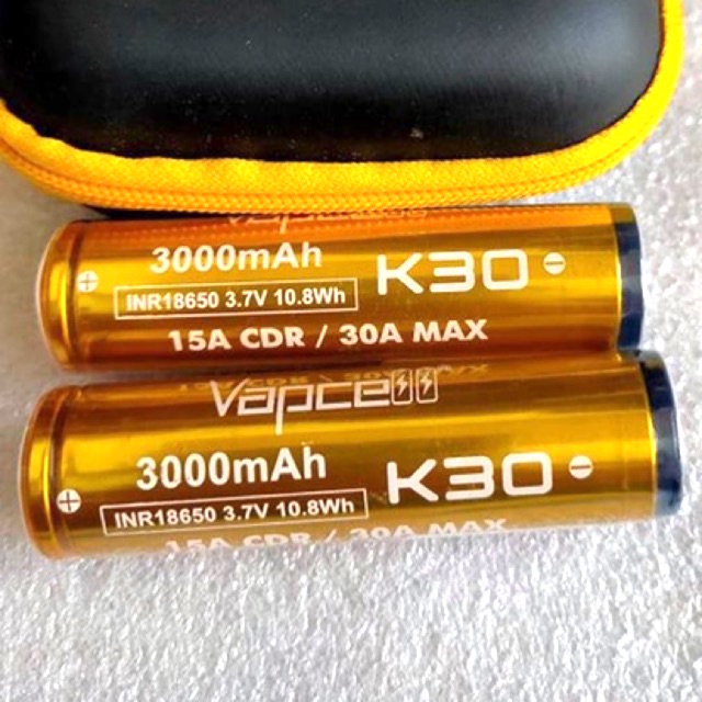 [P61] Pin 18650 Vapcell K30 – 5A 3000mAh, có mạch bảo vệ