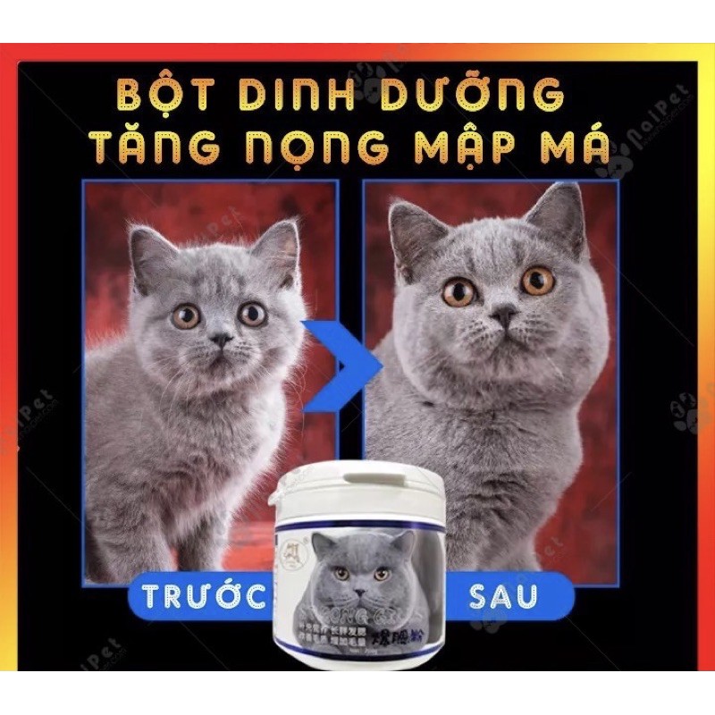 BỘT TĂNG NỌNG,PHOM MẶT CHO MÈO