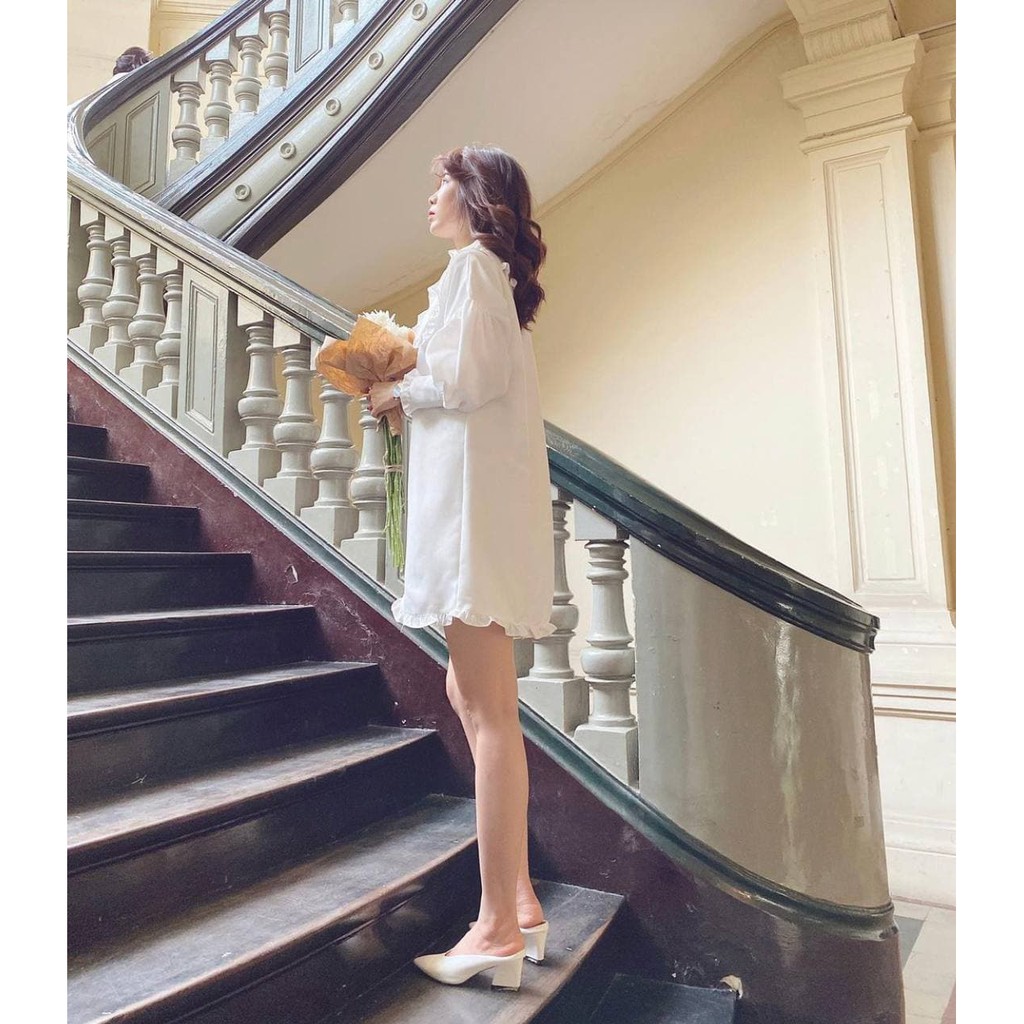 Đầm Sơ Mi Vintage (TRẮNG)