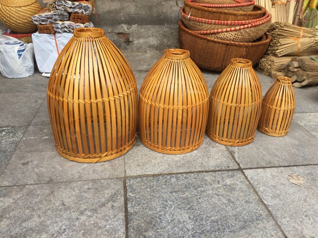 Đèn tre trang trí, lơm đèn trang trí, đèn decor nhà hàng quán ăn