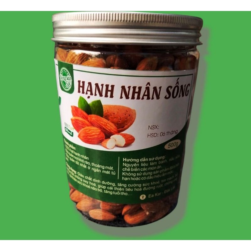 500g hạnh nhân sấy nguyên vị làm sữa, làm bánh, ăn liền/hạnh nhân  sống/ hạnh nhân rang bơ