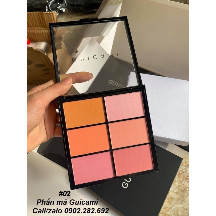 Bảng Phấn Má Hồng Guicami 6 Ô Màu Đa Dạng, Phấn Mịn Lên Màu Chuẩn