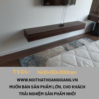 Tủ tivi treo tường, 2 hộc kéo - Gỗ mdf chống trầy, có 3 màu . Kích thước 1m2 -1m4