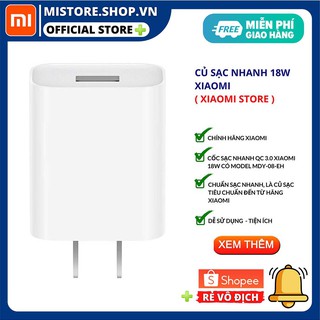 [NHẬP WTCHFST12 HOÀN 20K XU]Củ sạc nhanh 18W xiaomi
