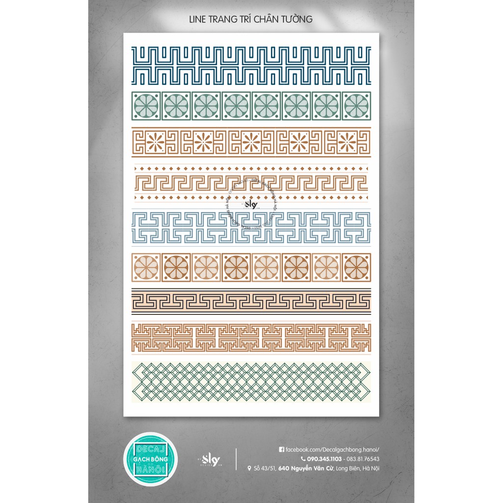DECAL LINE TRANG TRÍ CHÂN CẦU THANG