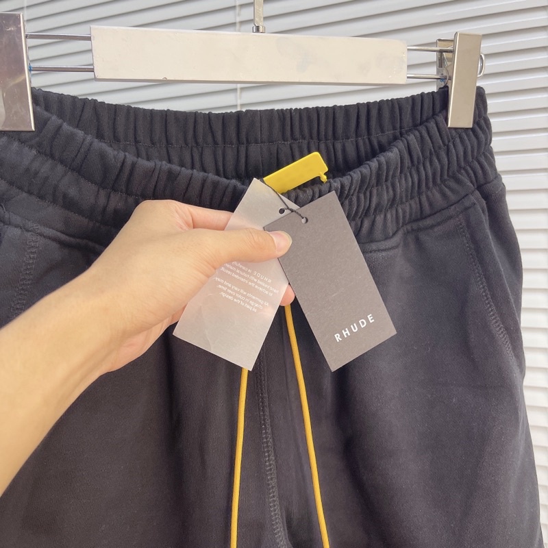 ⚡️[Best Quality] - Quần Short RHUDE SMALL LOGO COTTON JERSEY SHORTS BLACK, Quần đùi Rhude