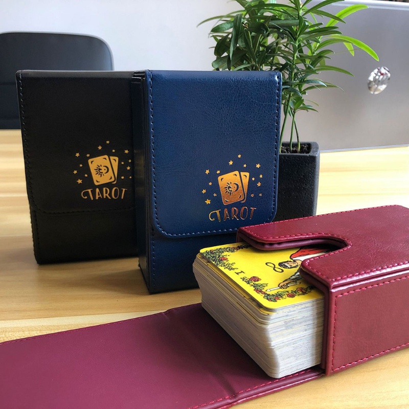 Love * Tarot cho Ốp lưng Hộp đựng thẻ Tarot Hộp da PU CCG Board G
