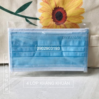 [Giá Sỉ] 1 cái khẩu trang 4 lớp kháng khuẩn màu ngẫu nhiên