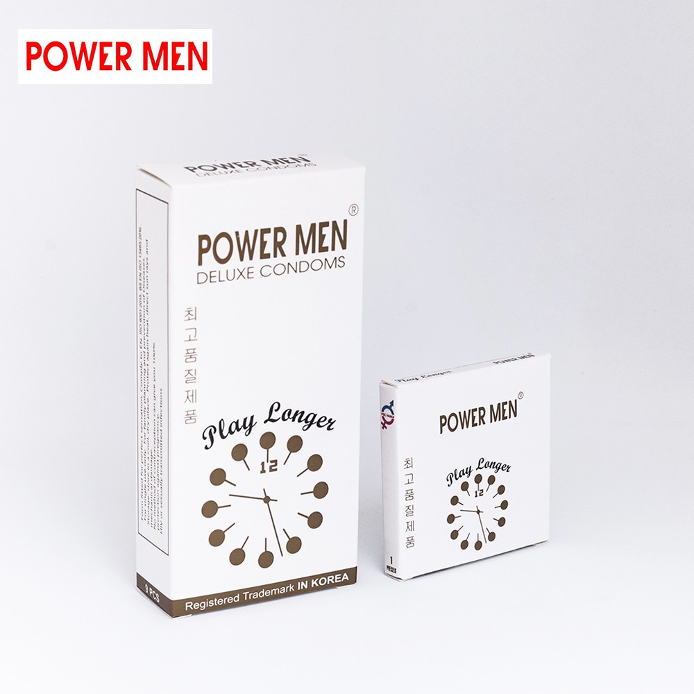 Combo 21 Bao cao su gân gai Powermen Play Longer Tăng khoái cảm, kéo dài thời gian quan hệ