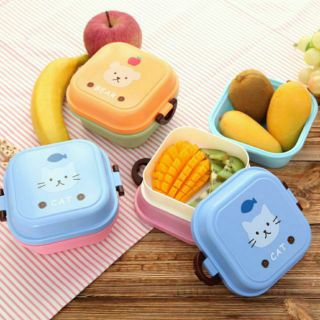 Hộp đựng cơm hình mèo thỏ gấu
