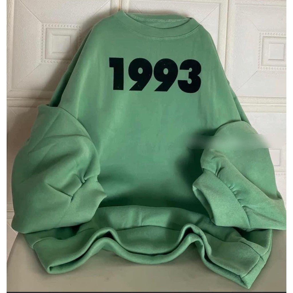Áo sweater nỉ tay bồng unisex 1993_Áo nỉ bông nam nữ basic, cá tính, hottend