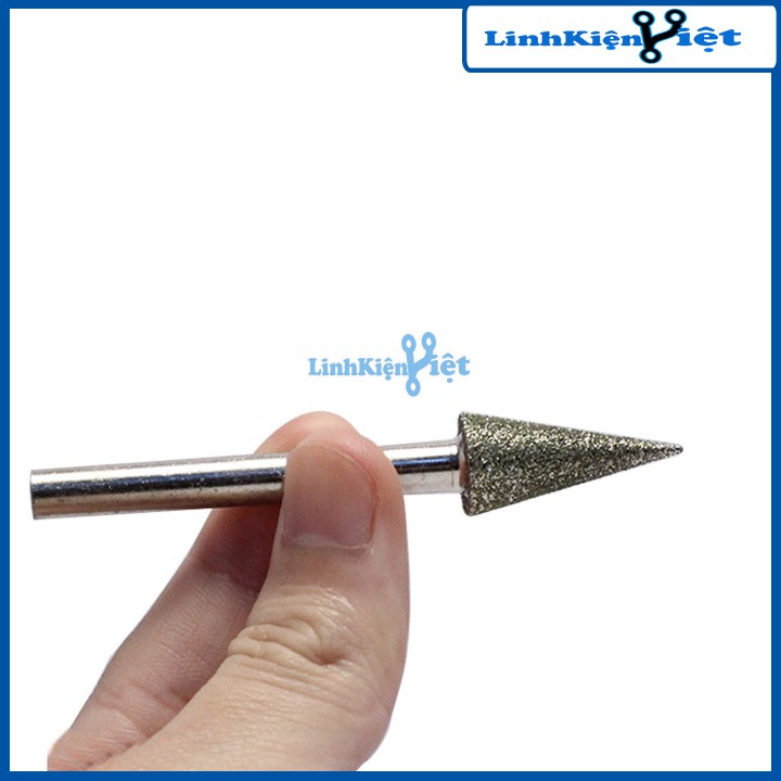 Đầu Mài kim Cương Mũi Nhọn Siêu Cứng Trục 6mm