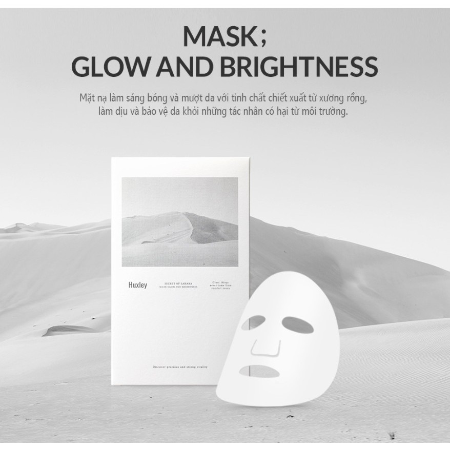 [DEAL SIÊU RẺ - DATE 6/6 THAH LÝ] ‍♀️‍♀️Mặt nạ dưỡng trắng căng bóng da Huxley - MASK GLOW AND BRIGHTNESS (Hàn Quốc)