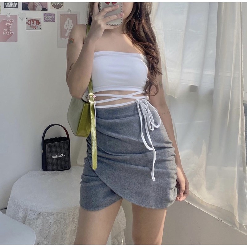 Áo Ống Cột Dây Eo Hottrend Cá Tính A48