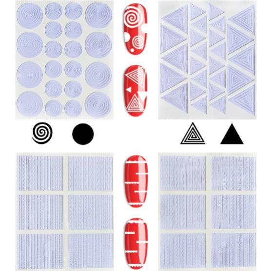 Set French tạo hình dán trên móng ( set 12 tấm)