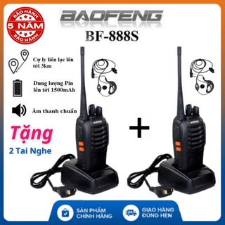 Bộ Đàm Baofeng 888s 💥 FREESHIP 💥 Chuyên Dụng , Chống Tạp Âm , Cự Ly Liên Lạc 3km - Tặng Phụ Kiện cao cấp, Bảo hành 5 năm