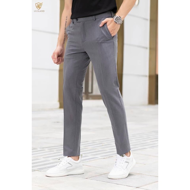 Quần tây SLIMFIT lưng thun dễ chịu  from dáng cực chuẩn  màu quần vải co giãn chuẩn men QVML8