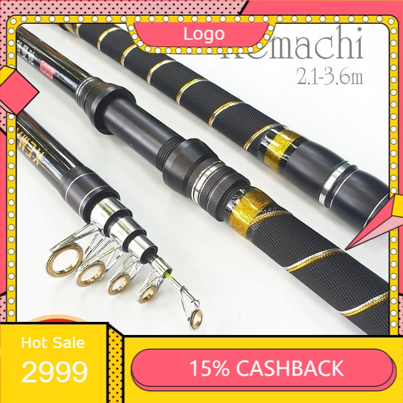 ( ) Cần câu lăng xê, câu lục Kemachi cần câu máy part kim loại độ dài 2m1-3m6 CM5 ( ) -giá rẻ-