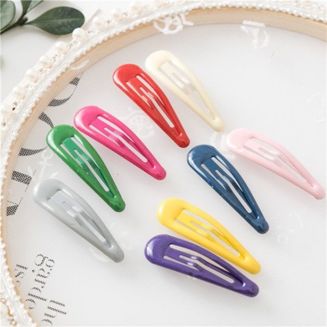 Set 10 kẹp bấm máy đủ màu