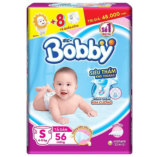 Tã dán Bobby S56 (4 - 7kg)