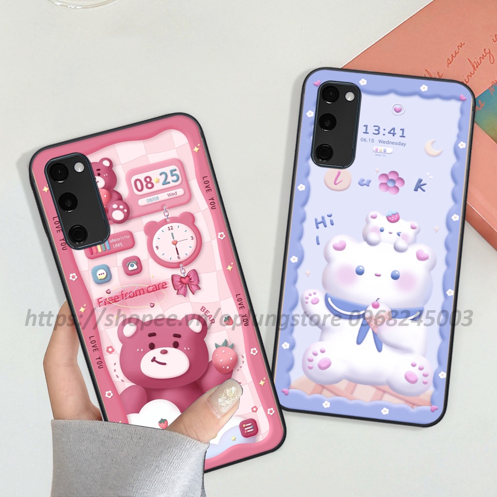 Ốp lưng Samsung S20 FE / M51 / M52 5G in hình 3D gấu,thỏ cute dễ thương
