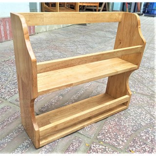 Kệ gỗ 2 tầng treo tường ngang 42,5 cm - hàng vn xuất khẩu