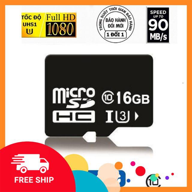 Thẻ nhớ MicroSD 16GB tốc độ cao U3 class 10, up to 90MB/s | BigBuy360 - bigbuy360.vn