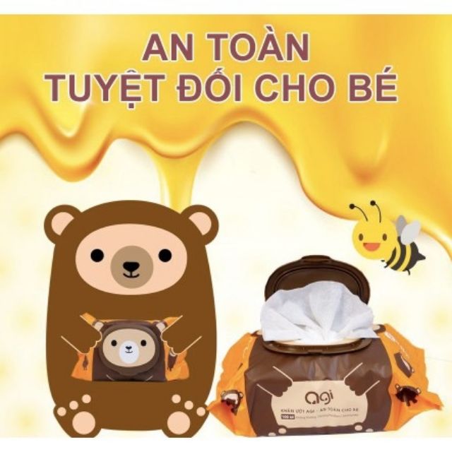 Gói 100 tờ khăn ướt Agi không mùi