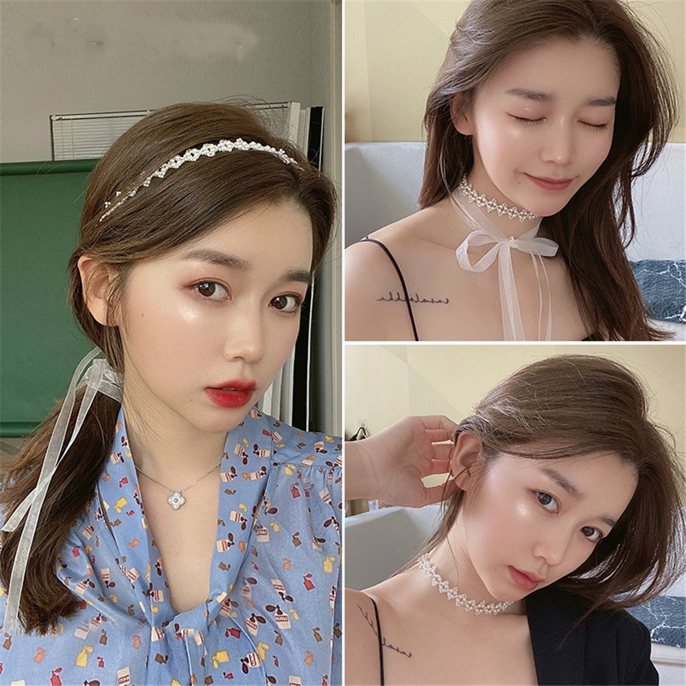 Dây Chuyền Đính Ngọc Trai Xinh Xắn Dành Cho Nữ